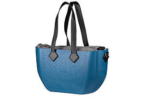 Сумка Nuvita MyMia ручки еко-шкіра, килимок, ремені для коляски, синьо-чорний Baumar - Порадуй Себе