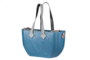 Сумка Nuvita MyMia ручки шкіра, килимок, ремені для коляски, синьо-сірий Baumar - Порадуй Себе