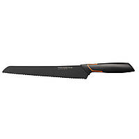 Кухонний ніж для хліба Fiskars Edge, 23.4см, нержавіюча сталь, пластик, чорний Baumar - Порадуй Себе