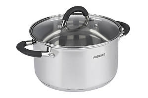 Каструля зі скляною кришкою Ardesto Gemini Salerno, 3.4л, нержавіюча сталь, силікон Baumar - Порадуй Себе