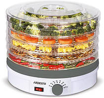 Сушарка для продуктів  Ardesto FDB-5320, 245Вт, піддонів -5x3см, діаметр-32см, макс-70°С, рег.темп, пластик , білий Baumar -