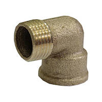 Кут UKRAINE 1/2" зовнішній-внутрішній короткий посилений, латунь