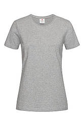 Жіноча щільна футболка однотонна сіро-лилова