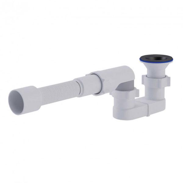 Сифон АНІ-ПЛАСТ Ані для душового піддону, 1-1/2"*40 з гофрою, d40*50 (E016), фото 1