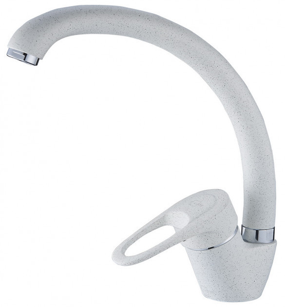 Змішувач для кухні SOLONE LOP 4-A 043 WH з боковою ручкою на гайці, фото 1