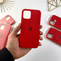 Силиконовый чехол на iPhone 12 Pro Max Full с закрытым низом Red (14)