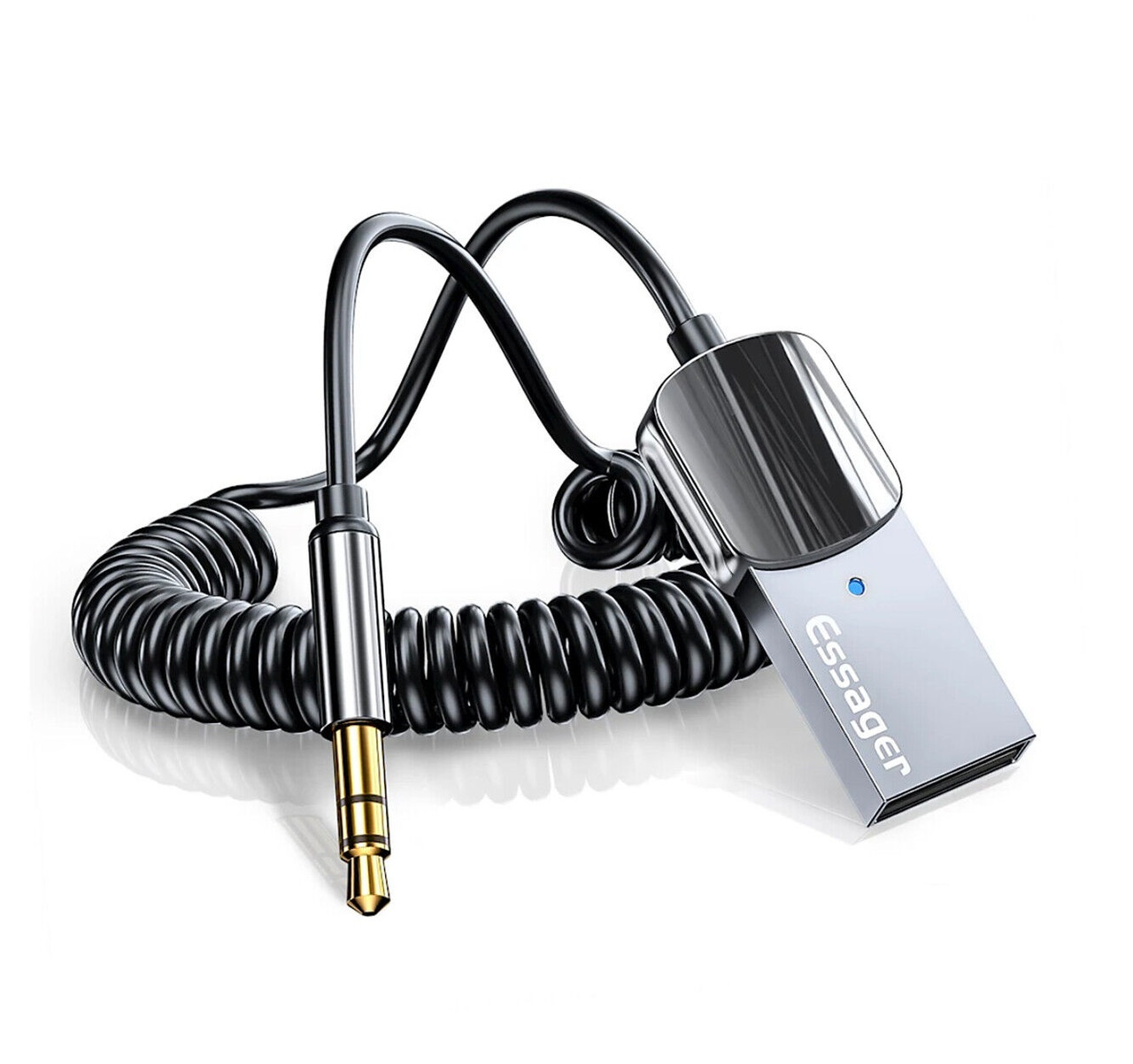 Bluetooth-адаптер Essager Bluetooth 5.0 автомобільний приймач AUX з мікрофоном (EB01), фото 1