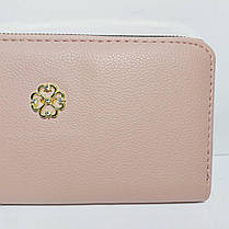 Жіночий гаманець на блискавці колір пудра К24, фото 3