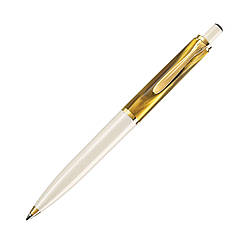 Ручка кульковая Pelikan Classic Gold-Marbled К200, корпус білий із золотим