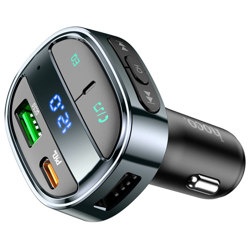 Адаптер автомобільний HOCO E70 2 USB, Type-C, QC, 30 W, чорний
