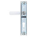Ручка дверна ROSTEX 807R PLATE 72мм хром полірований 38-55мм комплект, фото 2