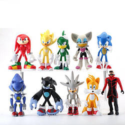 Колекційний набір фігурок іграшки Сонік Бум Sonic the Hedgehog 10 шт.