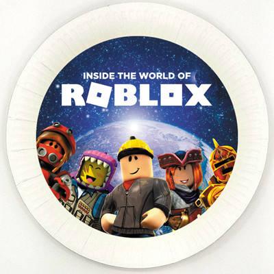 Тарілки одноразові паперові "РОБЛОКС (Roblox)" в асортименті