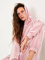 Жіночий велюровий спортивний костюм, ніжно-рожевий оксамит Розмір S (44-46)