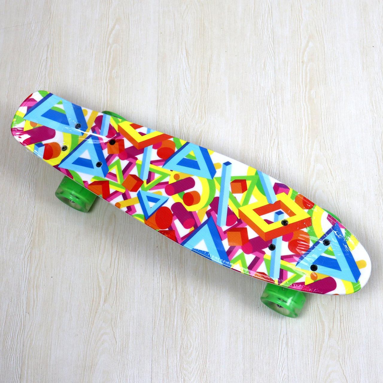 Скейт Best Board дошка=55см, колеса PU, СВІТЯТЬСЯ, d=6см