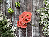 Декоративні квіти маку 4,5 см 6 шт/уп, колалового кольору., фото 2