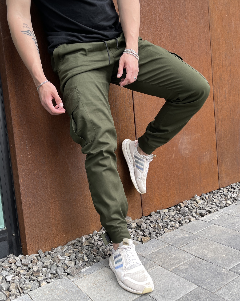 Купить Штаны-карго хаки мужские демисезонные стильные коттон, Удобные ...