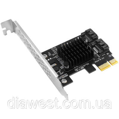 Контролер Dynamode PCI-E to 2 х SATA III (6 Gb\/s), 2 ch (PCI-E-2xSATAIII-Marvell)