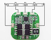 BMS 4S Контроллер заряда разряда (плата защиты) 20А Li-Ion 18650 HX-4S-D20