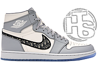 Женские кроссовки Air Jordan 1 Retro High Dior Wolf Grey CN8607-002 36