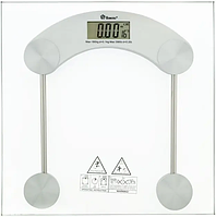 Весы напольные Domotec MS-2005D квадратные на 180 кг с термометром стеклянные.