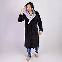 Халат мужской махровый с двойным капюшоном "Алекс"