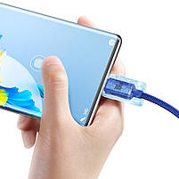 Кабель Baseus Crystal Shine Series Type-C 100W (1.2m) Blue, фото 5