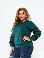 Нарядная красивая женская блуза свитшот кофта Размер XL(50-52) 2XL(54-56) 3XL(58-60) 4XL(62-64)