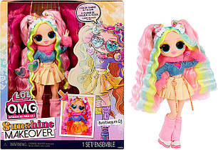 Лялька ЛОЛ ОМГ диджей Баблгам змінює колір LOL Surprise OMG Sunshine Makeover Bubblegum DJ Fashion Doll