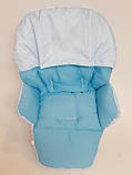 Чохол DavLu на стільчик для годування Capella, Bambi ніжно-блакитний (Ch-3531), фото 2