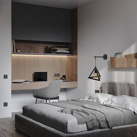 Чорне бра з плафоном піраміда (56-W220F2-1 BK), фото 2