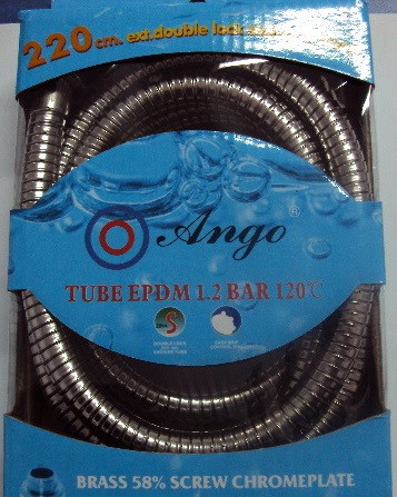 Шланг для душу ANGO 155 розтяжний, посилений 1,6 — 2,2 м, фото 1