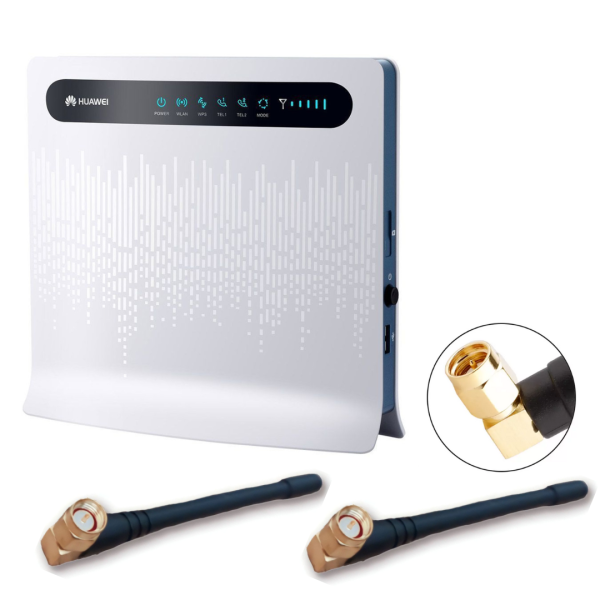 3G/4G WiFi комплект до бездротового інтернету маршрутизатор Huawei B593s-12 + 2 штатні 4G LTE антени