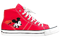 Женские кеды Converse All Star High Red Mickey Mouse