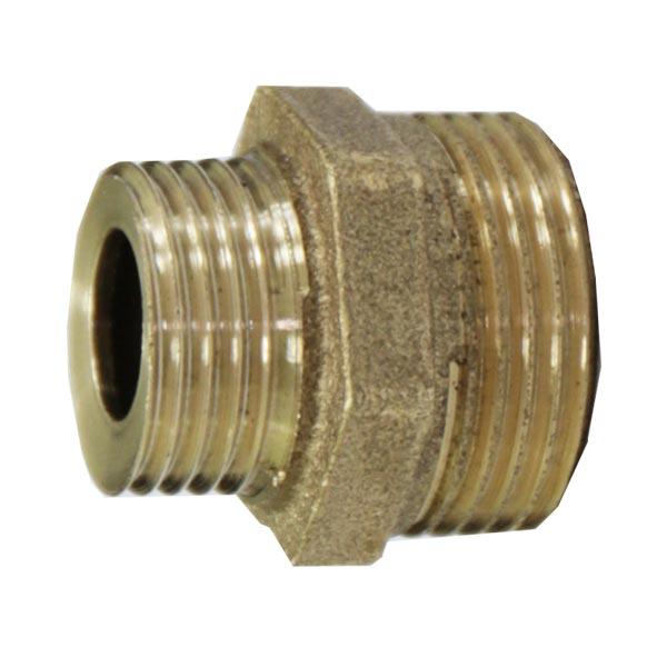 Ніпель UKRAINE 1/2"х3/4" посилений, латунь, фото 1