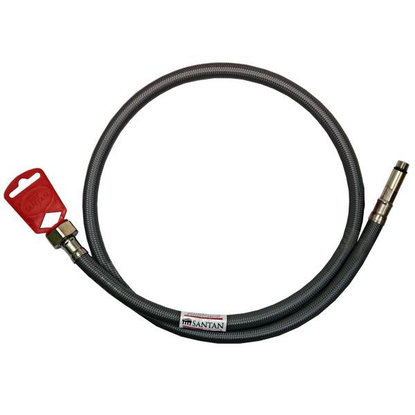 Шланг для води SANTAN антикорозія M10х1/2'' Г-ДШ 60 см, фото 1