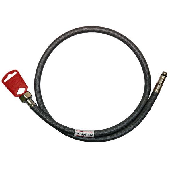 Шланг для води SANTAN антикорозія M10х1/2'' Г-КШ 50 см, фото 1