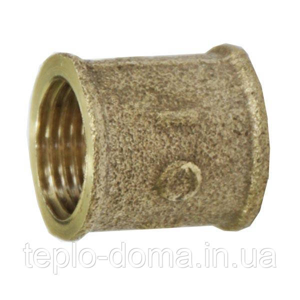 Муфта UKRAINE 1/2", посилена, латунь