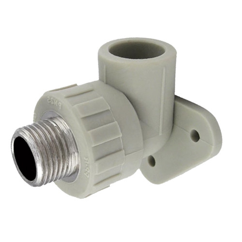 Кут монтажний PP-R SANTAN 20х1/2" із зовнішнім різьбленням, фото 1