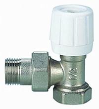 Кран радіаторний GF кутовий 1" ВН з накидною гайкою під вентиль, фото 1