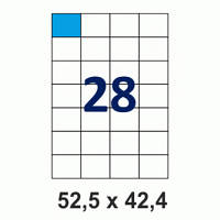 Этикетка самоклеящаяся Tama 52,5х42,4 (28 на листе) с/кл (100листов) (16777)