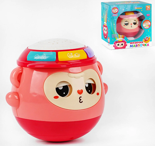 Музичний барабан-неваляшка з проєктором, фото 1