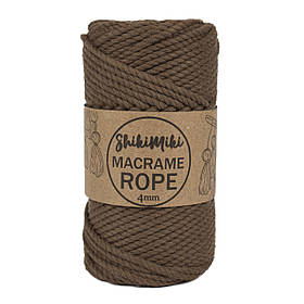 Еко шнур Shikimiki Rope 4mm, колір Темно-кавовий