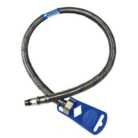 Шланг для води SANTAN Flex-water М10х1/2", 50 см, Г-КШ, фото 1