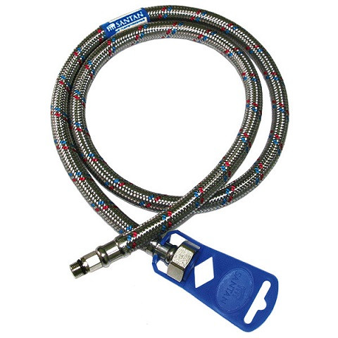 Шланг для води SANTAN Flex-water М10х1/2", 80 см, гайка-штуцер, фото 1