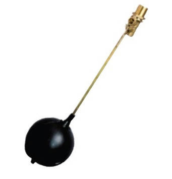 Клапан для ємності REMER 1" бічний, плоска штанга, латунь