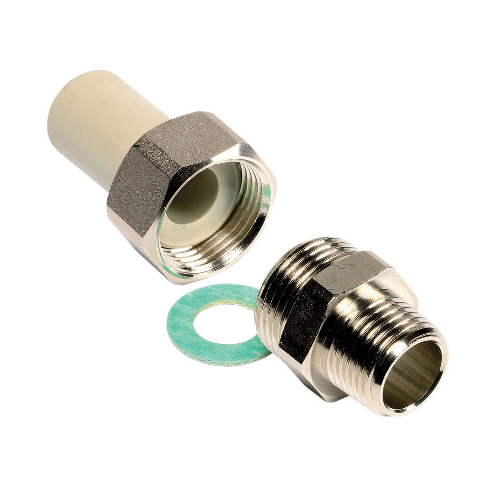 PP-R Розбірне з'єднання 20мм х 1/2", зовнішнє Wavin, фото 1