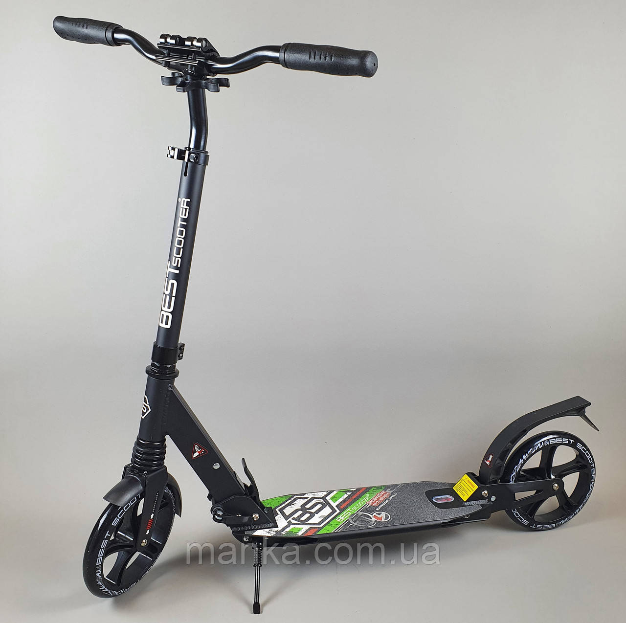 Самокат алюмінієвий 33006 (4) Best Scooter, d коліс - 20см, колеса PU, 2 амортизатора, в коробці, фото 1