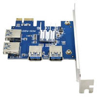 Адаптер Dynamode PCI-E x1-x16 to 4 PCI-E USB3.0 (RX-riser-card-PCI-E-1-to-4)