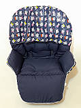 Чохол DavLu на стільчик для годування Capella, Bambi мині маус не темно-синьому (Ch-363), фото 2
